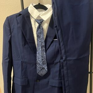 Navy Blue teens Suit & Blazer Set - Classic Formal Jacket and Trousers